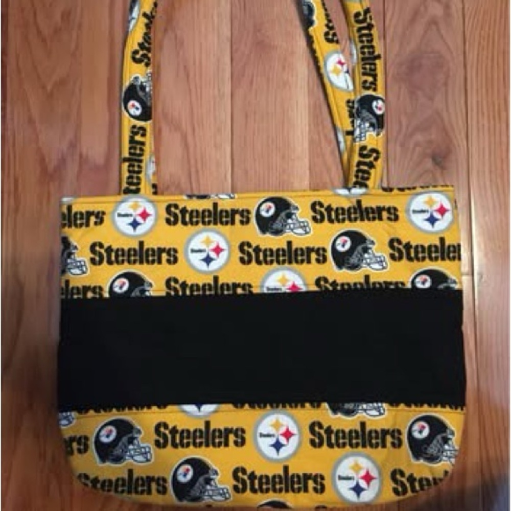 Pittsburgh Steelers purse handmade, magnetic closure, washable